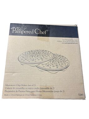 The Pampered Chef Microwave Chip Maker (Set of 2) - Brown